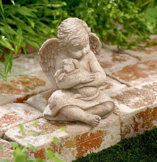 Grasslands Road Cherub with Dog Grasslands Road Cherub with Dog