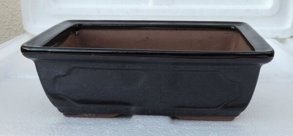 Black Ceramic Bonsai Pot, 6 x 4.5 x 2 Inches Black Ceramic Bonsai Pot, 6 x 4.5 x 2 Inches