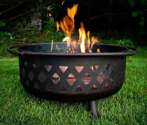 Sunnydaze Large Bronze Crossweave Fire Pit Sunnydaze Large Bronze Crossweave Fire Pit
