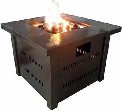 AZ Patio Heaters Propane Fire Pit, Antique Bronze Finish AZ Patio Heaters Propane Fire Pit, Antique Bronze Finish