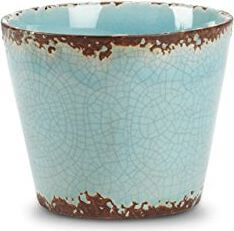 Antiqued Turquoise Ceramic Flower Pot Antiqued Turquoise Ceramic Flower Pot