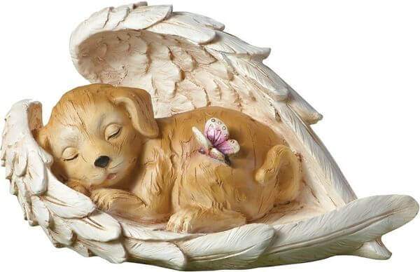 Guardian Angel Wings Sleeping Dog Statue Guardian Angel Wings Sleeping Dog Statue