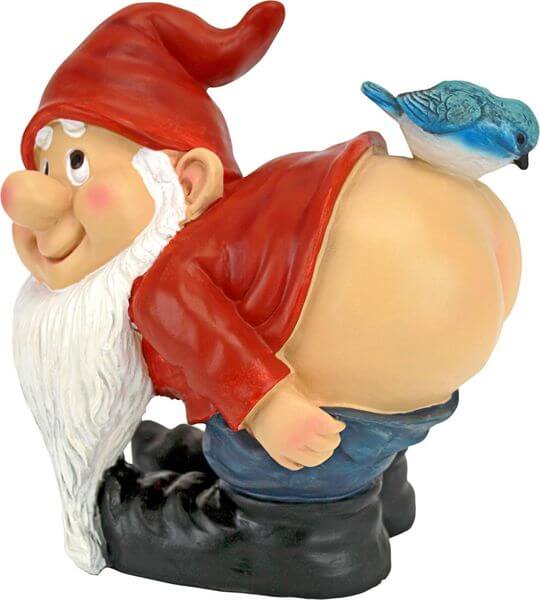 Design Toscano Moonie Bare Butt Garden Gnome Statue Design Toscano Moonie Bare Butt Garden Gnome Statue