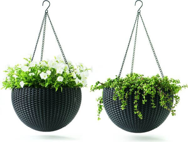 Keter Round Plastic Resin Garden Plant Hanger Keter Round Plastic Resin Garden Plant Hanger
