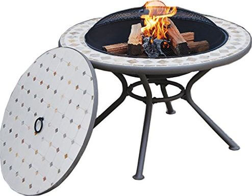 Deeco Consumer Products Marble Milano Fire Pit Table Deeco Consumer Products Marble Milano Fire Pit Table