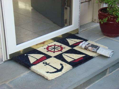 Kempf Nautical Design Rubber Backed Coco Doormat Kempf Nautical Design Rubber Backed Coco Doormat