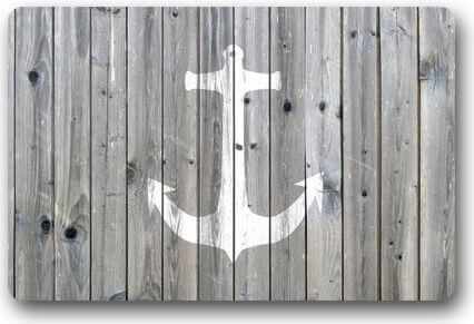 Gray Wood Pattern Anchor Doormat Gray Wood Pattern Anchor Doormat