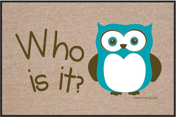 High Cotton 'Who is it?' Outdoor Mat High Cotton 'Who is it?' Outdoor Mat