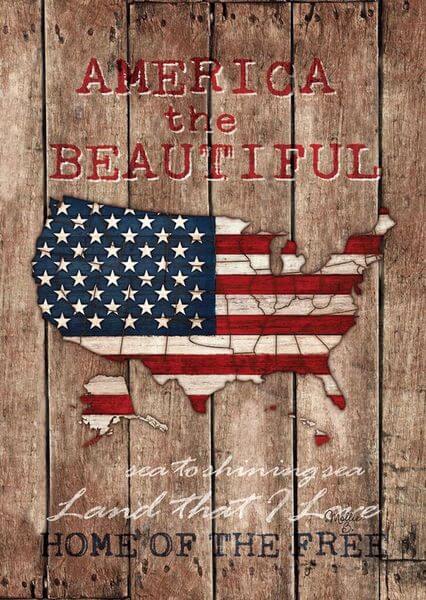 America the Beautiful Patriotic Garden Flag America the Beautiful Patriotic Garden Flag