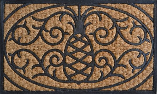 Imports Décor Rubber and Coir Molded Pineapple Doormat Imports Décor Rubber and Coir Molded Pineapple Doormat