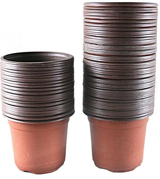 Truedays 4-inch Plastic Seedling Pots, 100 Pack Truedays 4-inch Plastic Seedling Pots, 100 Pack