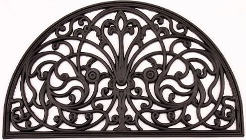 Kempf Half Moon Shaped Rubber Scroll Doormat Kempf Half Moon Shaped Rubber Scroll Doormat