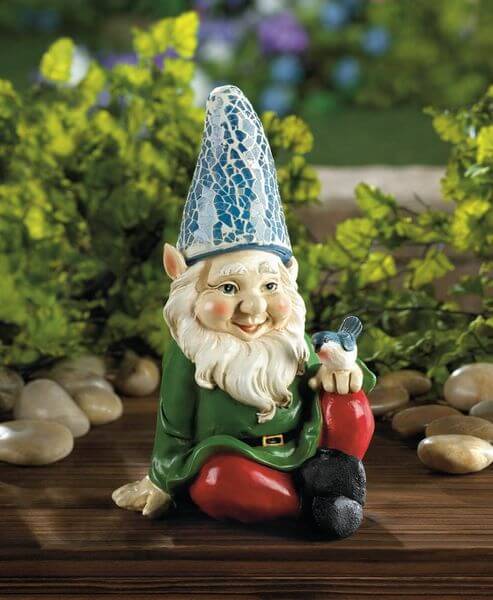 Eastwind Gifts Cheery Gnome Solar Garden Statue Eastwind Gifts Cheery Gnome Solar Garden Statue
