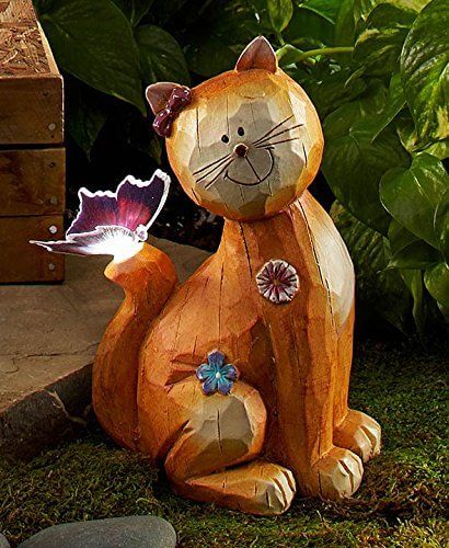Fiber Optic Solar Garden Cat Fiber Optic Solar Garden Cat