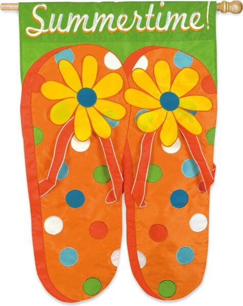 Summertime Flip Flops Garden Flag Summertime Flip Flops Garden Flag