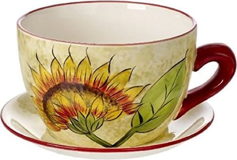 Original Cucina Italiana Ceramic Teacup Flower Pot Original Cucina Italiana Ceramic Teacup Flower Pot