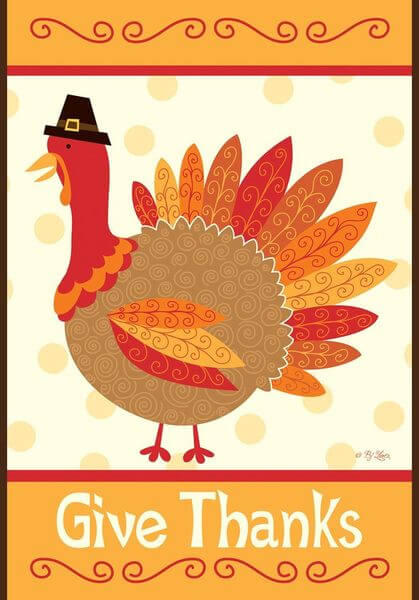 Toland 'Turkey Thanks' Thanksgiving Flag Toland 'Turkey Thanks' Thanksgiving Flag