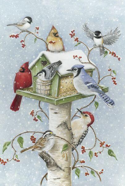 Toland 'Winter Birds' Garden Flag Toland 'Winter Birds' Garden Flag