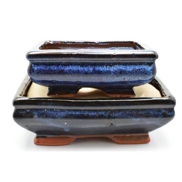 9GreenBox - 2 Ceramic Bonsai Pots 9GreenBox - 2 Ceramic Bonsai Pots