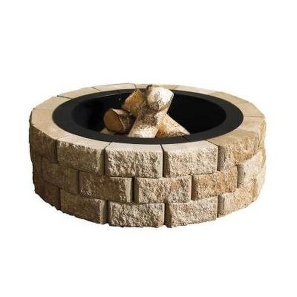 Hudson Stone 40 in. Round Fire Pit Kit Hudson Stone 40 in. Round Fire Pit Kit