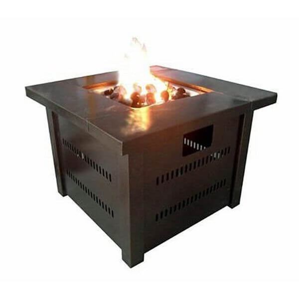 AZ Patio Heaters Propane Fire Pit, Antique Bronze Finish AZ Patio Heaters Propane Fire Pit, Antique Bronze Finish