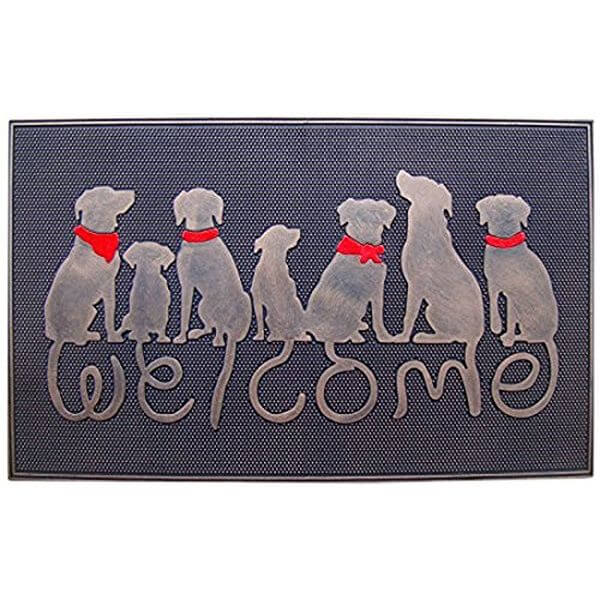 A1 Home Collections Rubber Dog Tail Welcome Doormat A1 Home Collections Rubber Dog Tail Welcome Doormat