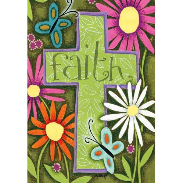 Cross 'Faith' Garden Flag Cross 'Faith' Garden Flag