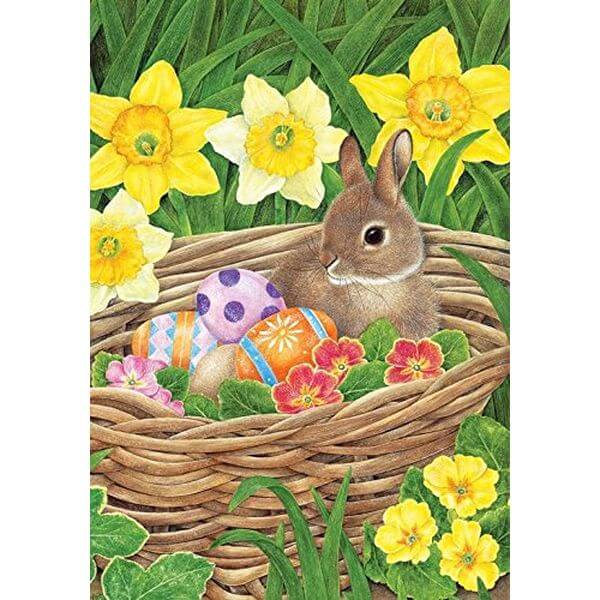 Easter Egg Basket Garden Flag Easter Egg Basket Garden Flag