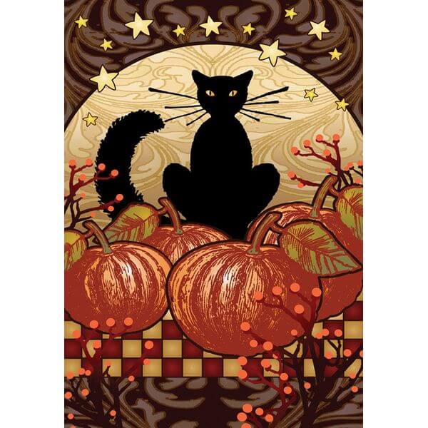 Toland 'Moonlight Cat' Fall Garden Flag Toland 'Moonlight Cat' Fall Garden Flag