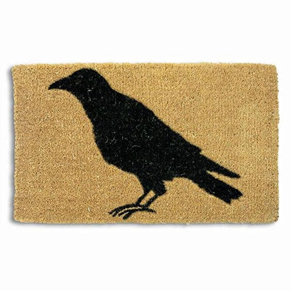 Black Crow Silhouette Coir Door Mat Black Crow Silhouette Coir Door Mat