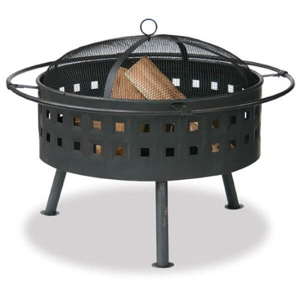Endless Summer Aged Bronze Outdoor Firebowl with Lattice Design Endless Summer Aged Bronze Outdoor Firebowl with Lattice Design