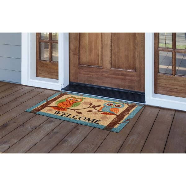 Milliard Owl Printed Coir Doormat Milliard Owl Printed Coir Doormat