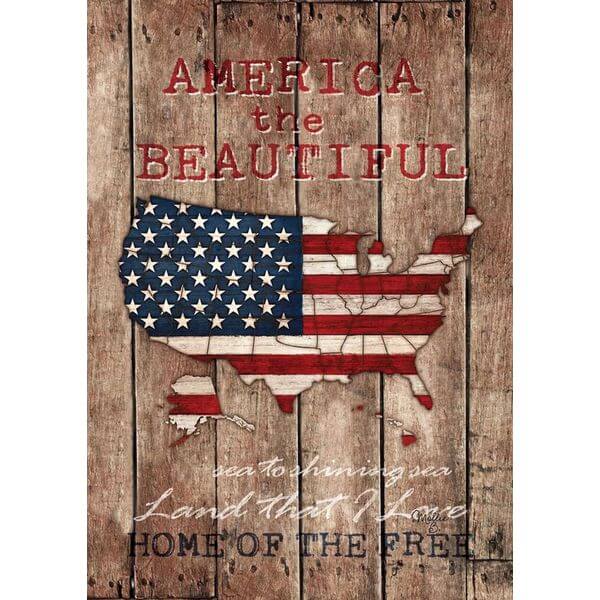 America the Beautiful Patriotic Garden Flag America the Beautiful Patriotic Garden Flag
