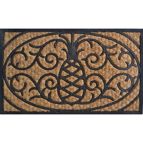 Imports Décor Rubber and Coir Molded Pineapple Doormat Imports Décor Rubber and Coir Molded Pineapple Doormat