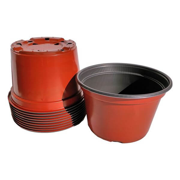 8-Inch Round Plastic Flower Pots, 10 Pack 8-Inch Round Plastic Flower Pots, 10 Pack