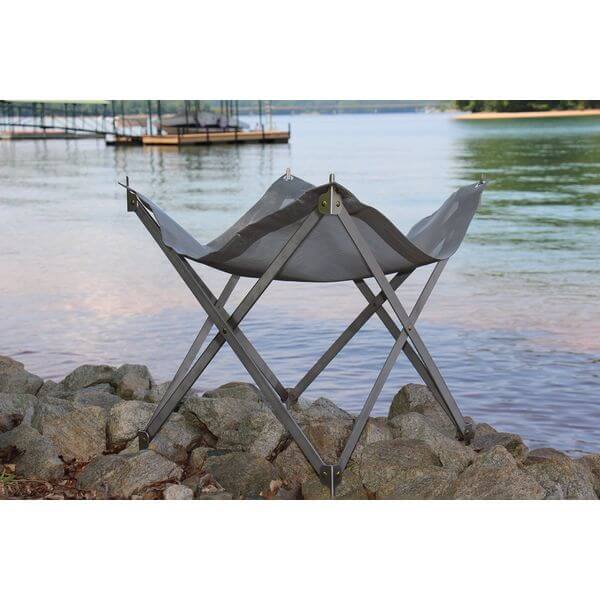 Tailgater 35-Inch Stainless Steel Folding Portable Fire Pit Tailgater 35-Inch Stainless Steel Folding Portable Fire Pit