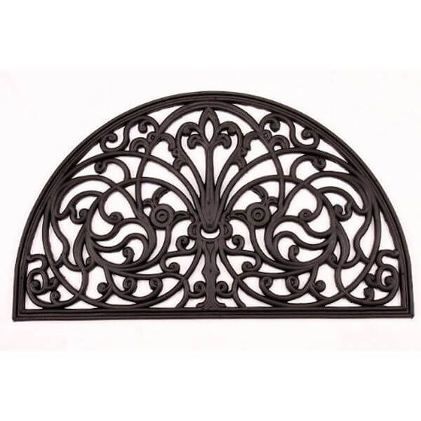 Kempf Half Moon Shaped Rubber Scroll Doormat Kempf Half Moon Shaped Rubber Scroll Doormat