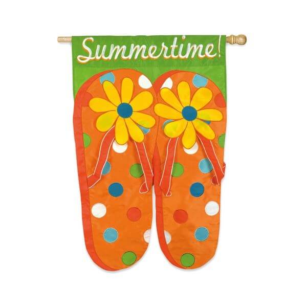 Summertime Flip Flops Garden Flag Summertime Flip Flops Garden Flag