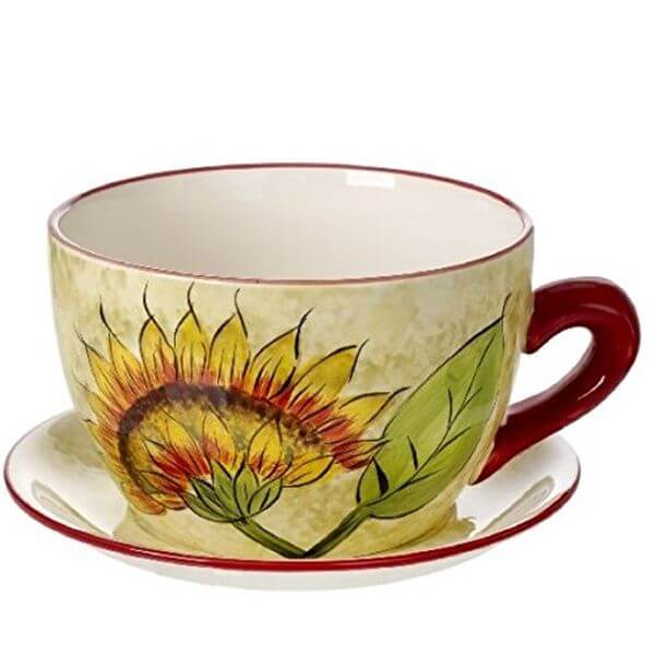 Original Cucina Italiana Ceramic Teacup Flower Pot Original Cucina Italiana Ceramic Teacup Flower Pot