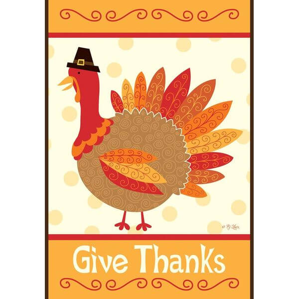 Toland 'Turkey Thanks' Thanksgiving Flag Toland 'Turkey Thanks' Thanksgiving Flag
