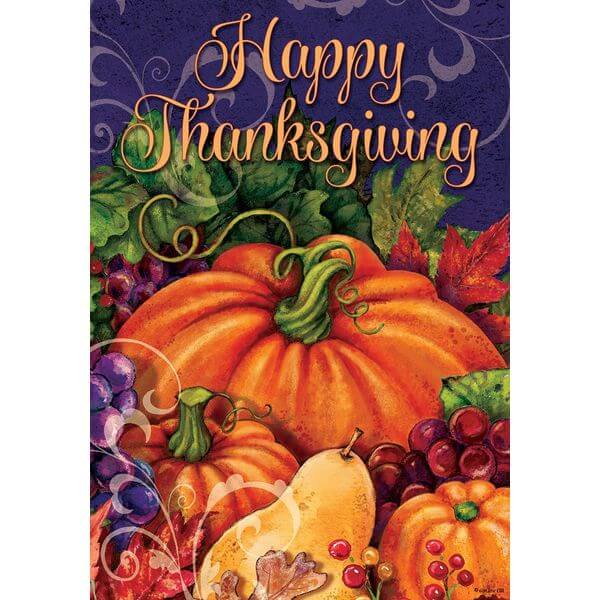 'Happy Thanksgiving' Double Sided Thanksgiving Garden Flag 'Happy Thanksgiving' Double Sided Thanksgiving Garden Flag