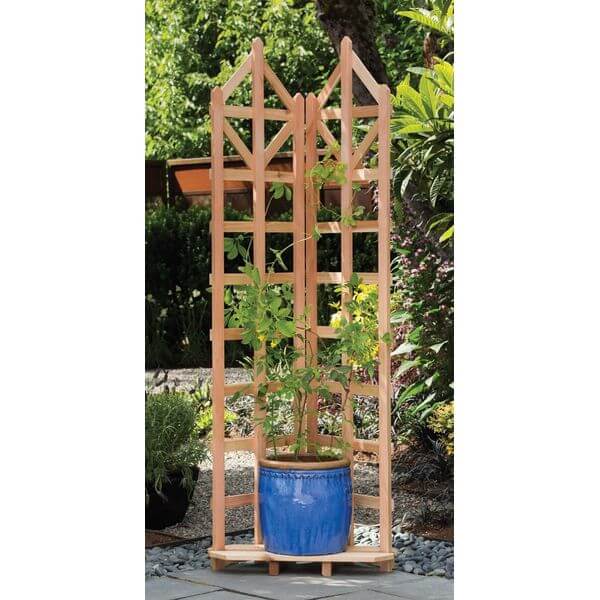 Arboria Deco Freestanding Corner Trellis Arboria Deco Freestanding Corner Trellis